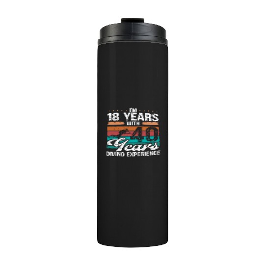 58 Birthday Idea Scuba Diving 58 Year Old Diver Thermal Tumblers