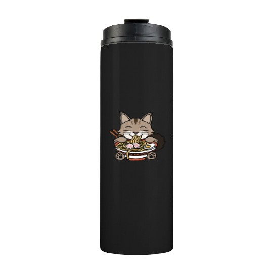 Maine Cat Ramen Noodles Thermal Tumblers