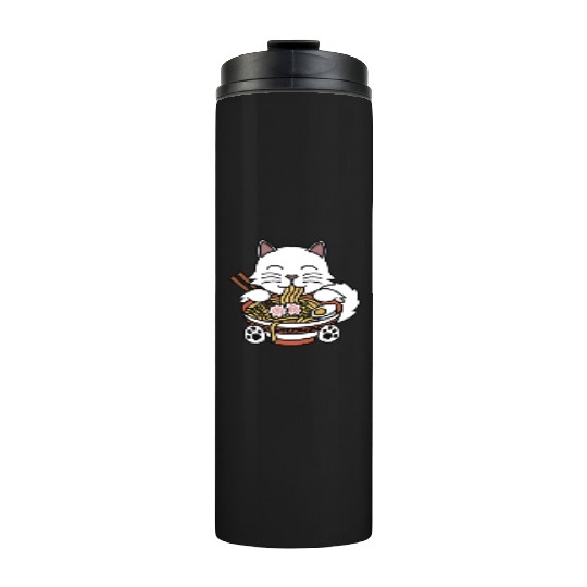 Persian Cat Ramen Noodles Thermal Tumblers