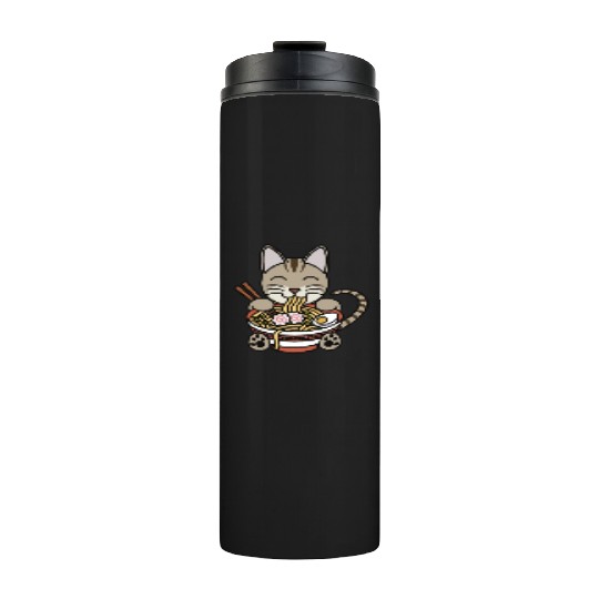 Devon Rex Cat Ramen Noodles Thermal Tumblers