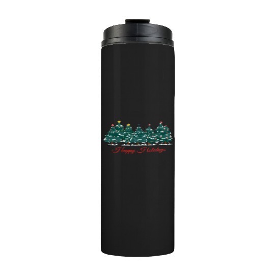 Happy Holidays Thermal Tumblers