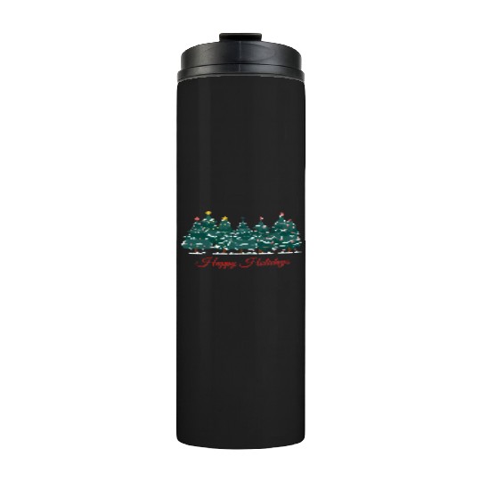Happy Holidays Thermal Tumblers