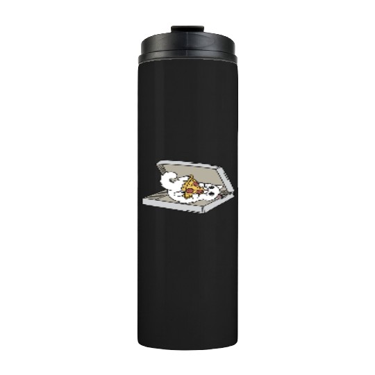 Persian Cat Pizza Lover Thermal Tumblers