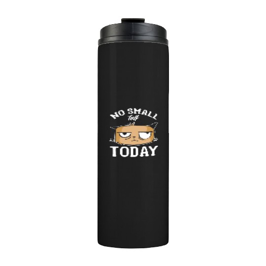 Cat Meme Cat Lover I No Small Talk Today I Funny C Thermal Tumblers