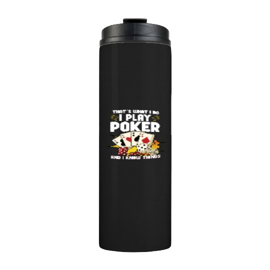 Poker Casino Poker Player Gambling Roulette Gift Thermal Tumblers