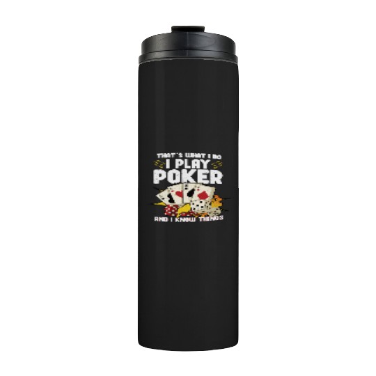 Poker Casino Poker Player Gambling Roulette Gift Thermal Tumblers