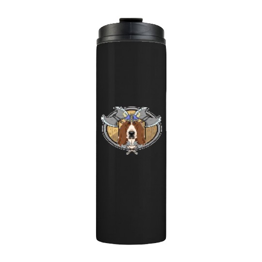 Basset Hound I Valhalla I Viking Thermal Tumblers