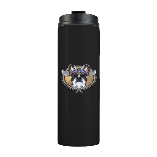 Boston Terrier I Valhalla I Viking Thermal Tumblers