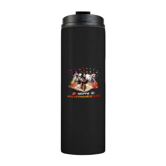 Horses Happy HalloThanksmas Thermal Tumblers