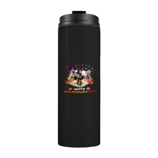 Horses Happy HalloThanksmas Thermal Tumblers