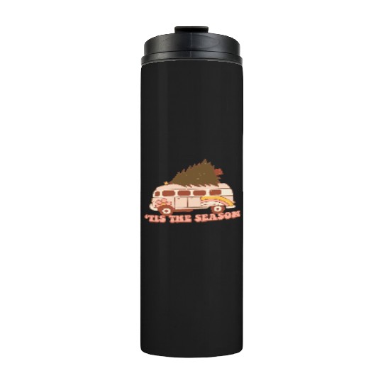 Christmas Doodles Tis' The Season Retro Holiday Thermal Tumblers