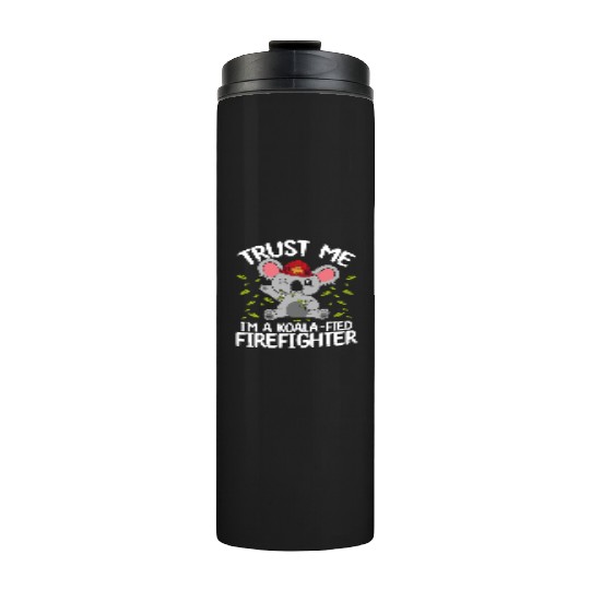 Koala Firefighter Rescue Team Night Shift Fire Thermal Tumblers