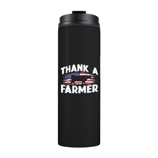 USA Flag Farmer Agriculture Gift Thermal Tumblers