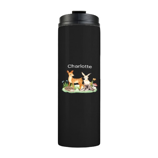 Animal deer rabbit hedgehog Charlotte Thermal Tumblers