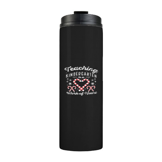 Christmas Candy Cane Work of Heart Kindergarten Thermal Tumblers