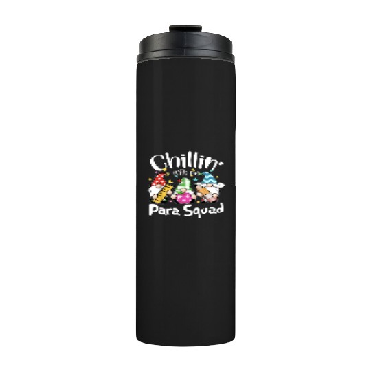 Para Squad Chillin Gnomes Christmas Teacher Thermal Tumblers