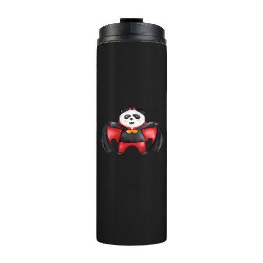 Panda bear in vampire costume Thermal Tumblers