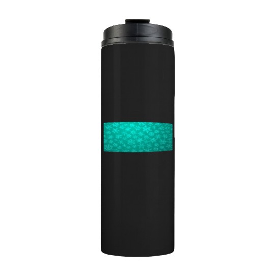 Teal Snowflakes Christmas Pattern Thermal Tumblers
