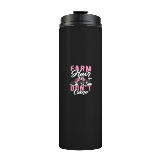 Farming Farmer Girl Female Tractor Thermal Tumblers