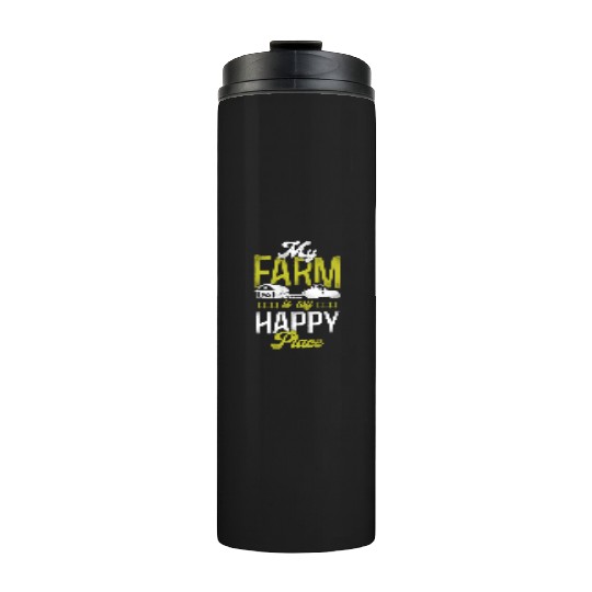 Farming Farmer Girl Tractor Thermal Tumblers