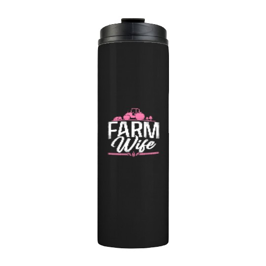 Farming Farmer Wife Tractor Thermal Tumblers