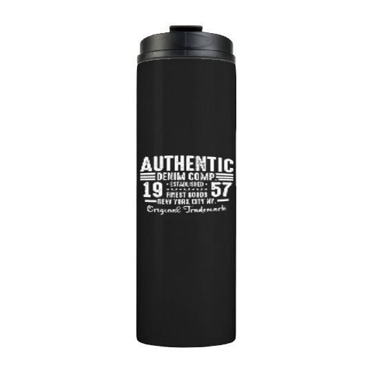 New York City Born In 1957 Vintage Birthday Thermal Tumblers