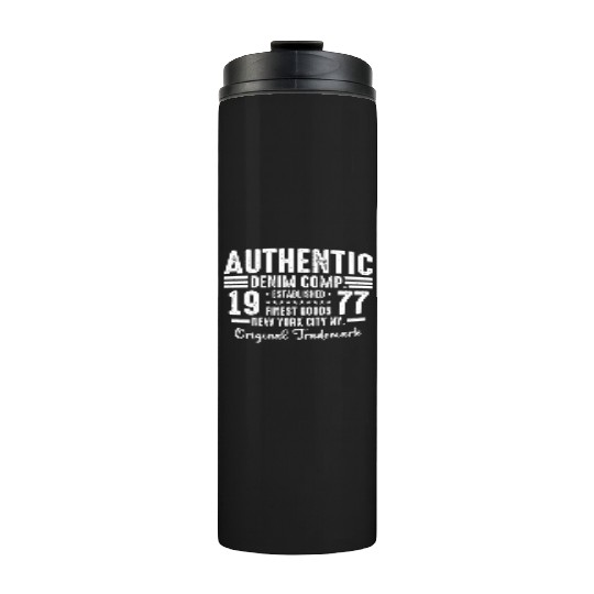 New York City Born In 1977 Vintage Birthday Thermal Tumblers