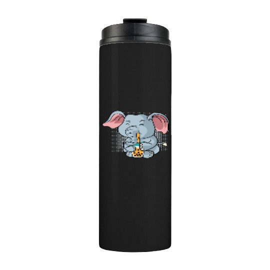 Elephant Bubble Tea Zookeeper Gift Thermal Tumblers