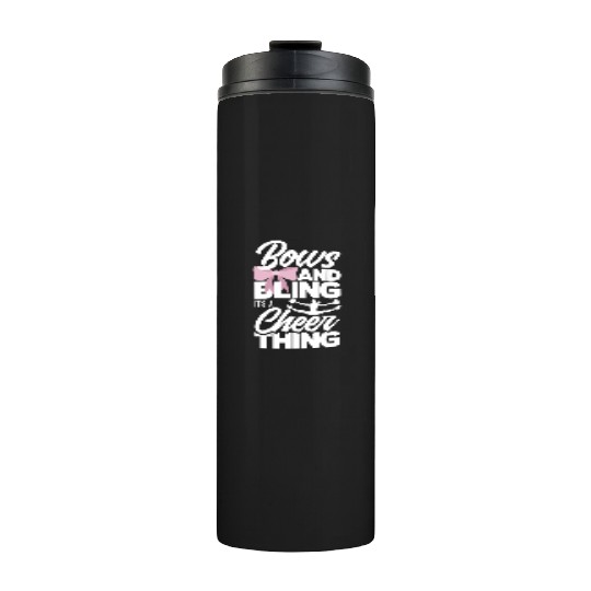 Bows And Bling It's A Cheer Thing Cheerleading Thermal Tumblers