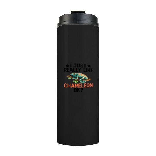 I Just Really Like Chameleon Lizard Reptile Pet Thermal Tumblers