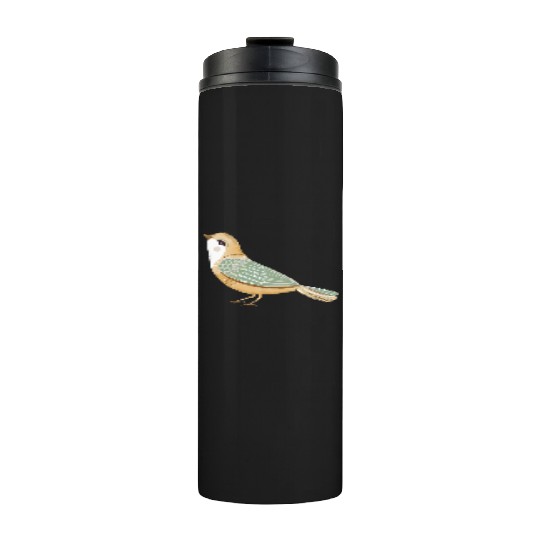 Folk art little fancy bird Thermal Tumblers