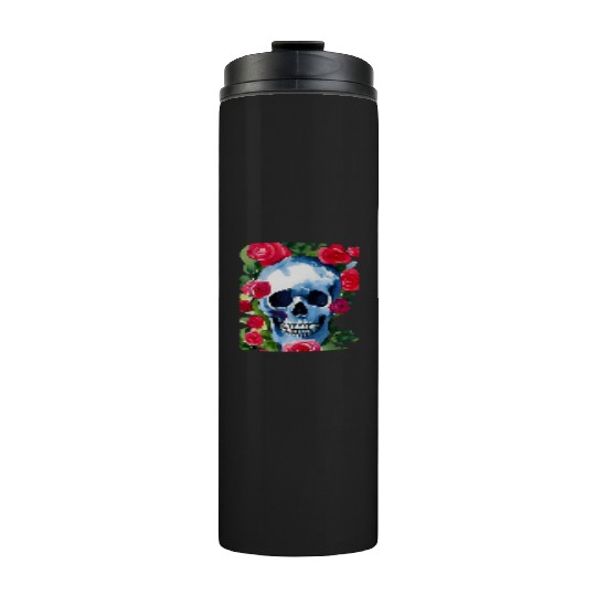 Skull and Roses - Garden Of Roses Thermal Tumblers