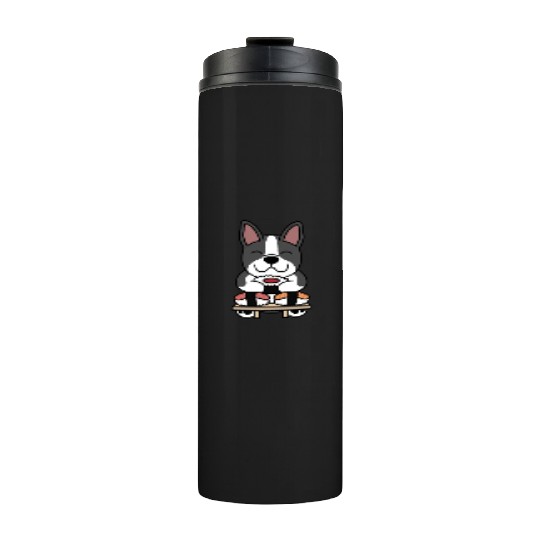 Sushi Lover Boston Terrier Thermal Tumblers