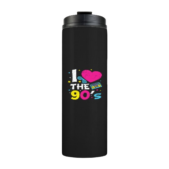 I Love the 90s Radio Cassette Tape Nostalgia Gifts Thermal Tumblers