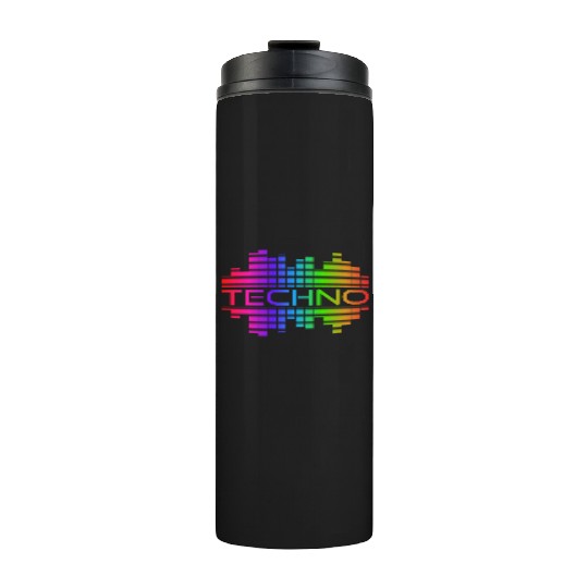 Techno Music Rainbow Spectrum Hard Dark Acid Thermal Tumblers