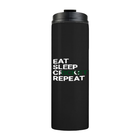 Eat Sleep Cricket Repeat PK Flag Sports Gift Thermal Tumblers