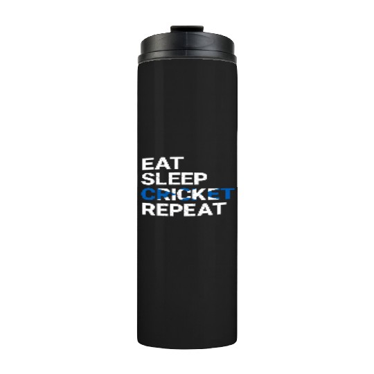 Eat Sleep Cricket Repeat Scotland Flag Sports Gift Thermal Tumblers