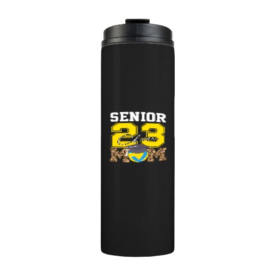 Cheer Mom Senior Class Of 2023 Volleyball Fan Gift Thermal Tumblers