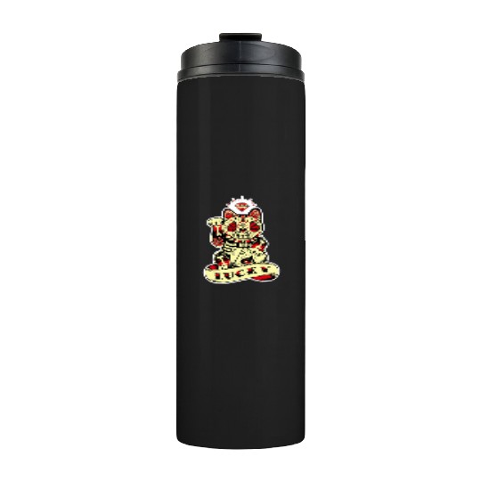 lucky cat Skull Candy Thermal Tumblers