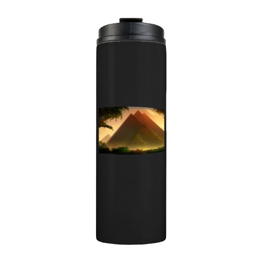 Pyramids In The Jungle Fantasy Abstract Thermal Tumblers