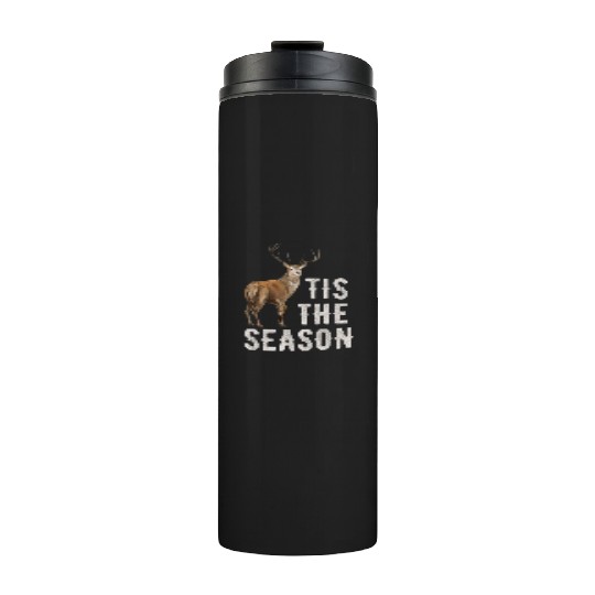 Tis The Season Retro Dear Hunting Thermal Tumblers