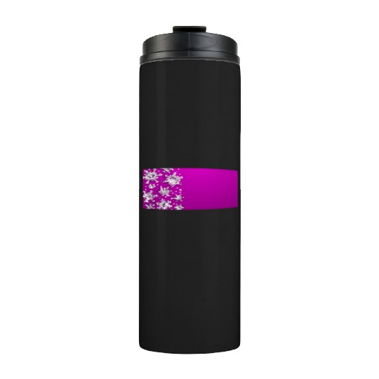 Elegant Christmas Snowflakes Pink Thermal Tumblers