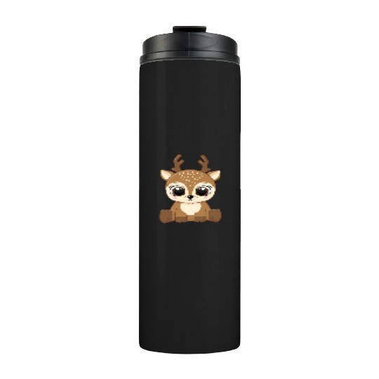 deer baby reindeer christmas child girl boy Thermal Tumblers