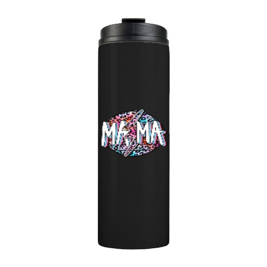Mama Lightning Bolt Thermal Tumblers, Mama Thermal Tumblers, Leopard