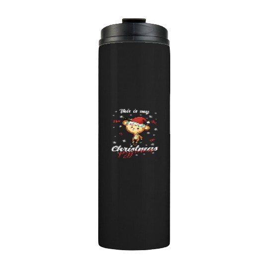 Winter Christmas Pyjama Monkey Thermal Tumblers