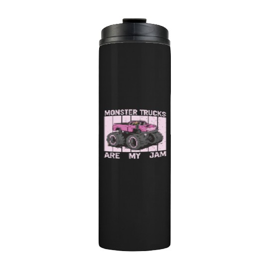 Monster Trucks Are My Jam Vintage Retro Thermal Tumblers