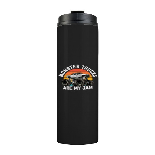 Monster Trucks Are My Jam Vintage Retro Thermal Tumblers
