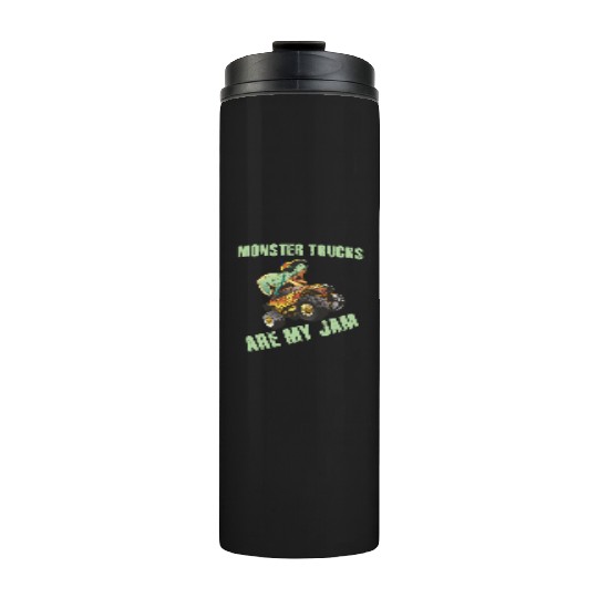 Monster Trucks Are My Jam Vintage Retro Thermal Tumblers