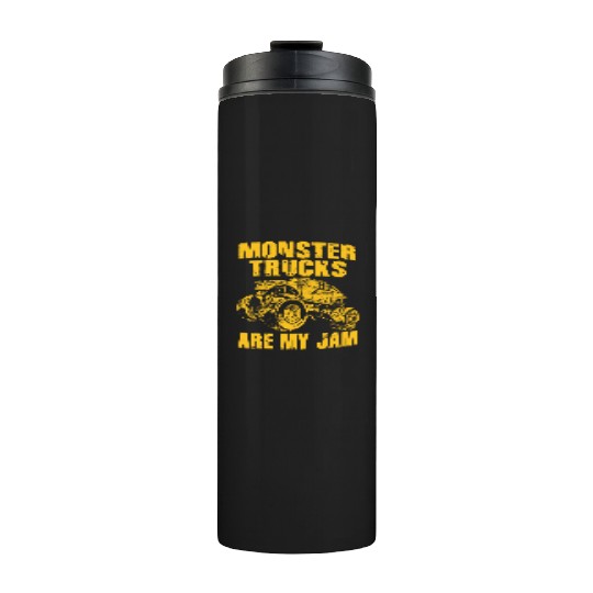 Monster Trucks Are My Jam Vintage Retro Thermal Tumblers