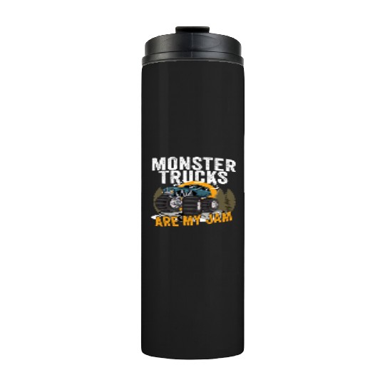 Monster Trucks Are My Jam Vintage Retro Thermal Tumblers